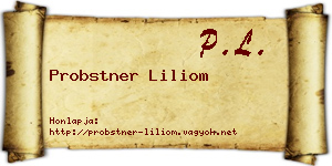 Probstner Liliom névjegykártya